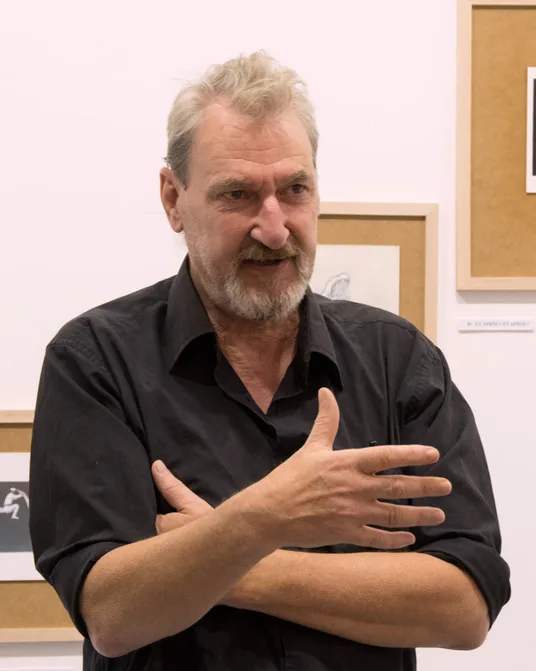 Luc Laumet (Luck) lors d'une exposition